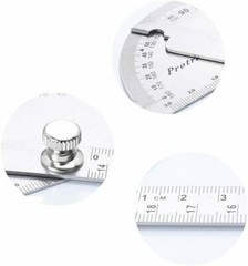 Protractor Angle Finder Arm Stainless Steel Measuring Ruler Tool 180 degree USA