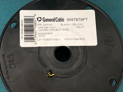 300ft Spool General Cable 0057879PT 22/1P Cross-Connect Wire Black/Yellow