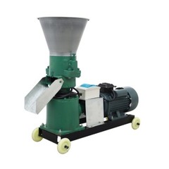 Animal Feed Pellet Mill Machine 8MM Holes Pellet Feed Granulator 2 Rollers 220V