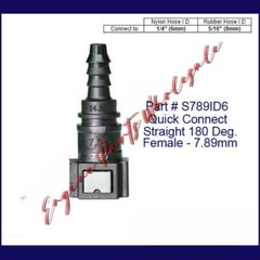 7.89mm 5/16″ in Fuel Line Quick Connector Hose ID = 1/4″ in 6mm Fitting Pair Gas