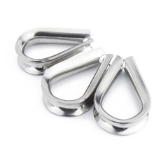 Wire Rope Thimble Clamp Stainless Steel Marine Grade 304 A2 Cable Clip Loop