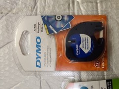 Dymo letratag LT refill LOT Labels 1/2 In X 13 Ft -12 Mm X 4 M White 7 Pk Total