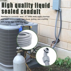 Liquid-Tight Conduit and Connector Kit – 3/4 Inch 100 FT Non Metallic Liquid Tig