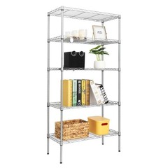 LEADZM 59″ 5 Tier Layer Shelf Steel Wire Shelving Storage shelf unit