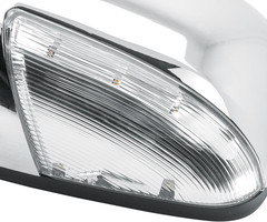 Driver Left Side Door Mirror Electric Heated Glass Power Folding Chrome Back Cov