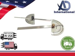 Stainless Steel Protractor 0-180 degrees Machine Tools- USA FULFILLED
