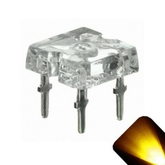 50 x Flat Piranha Yellow Gold LED Light Super Bright LEDs Ultra 3mm 5mm Tail RC