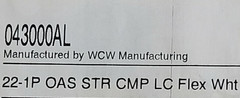 Windy City Wire 043000AL 22/1P Lo-Cap Shielded FFEP Control Cable CMP White/50ft