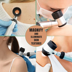 Dermatology Skin Diagnostic Grey Dermatoscope Set Dermal Instruments Dermascope