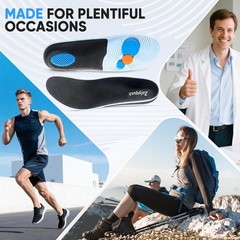 Work Insoles for Men Women – All-Day Standing & Walking Comfort, Contoured Ar…