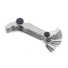 51/52 PCS Stainless Steel Thread Pitch Gauge Metric Imperial 60/55 Degree