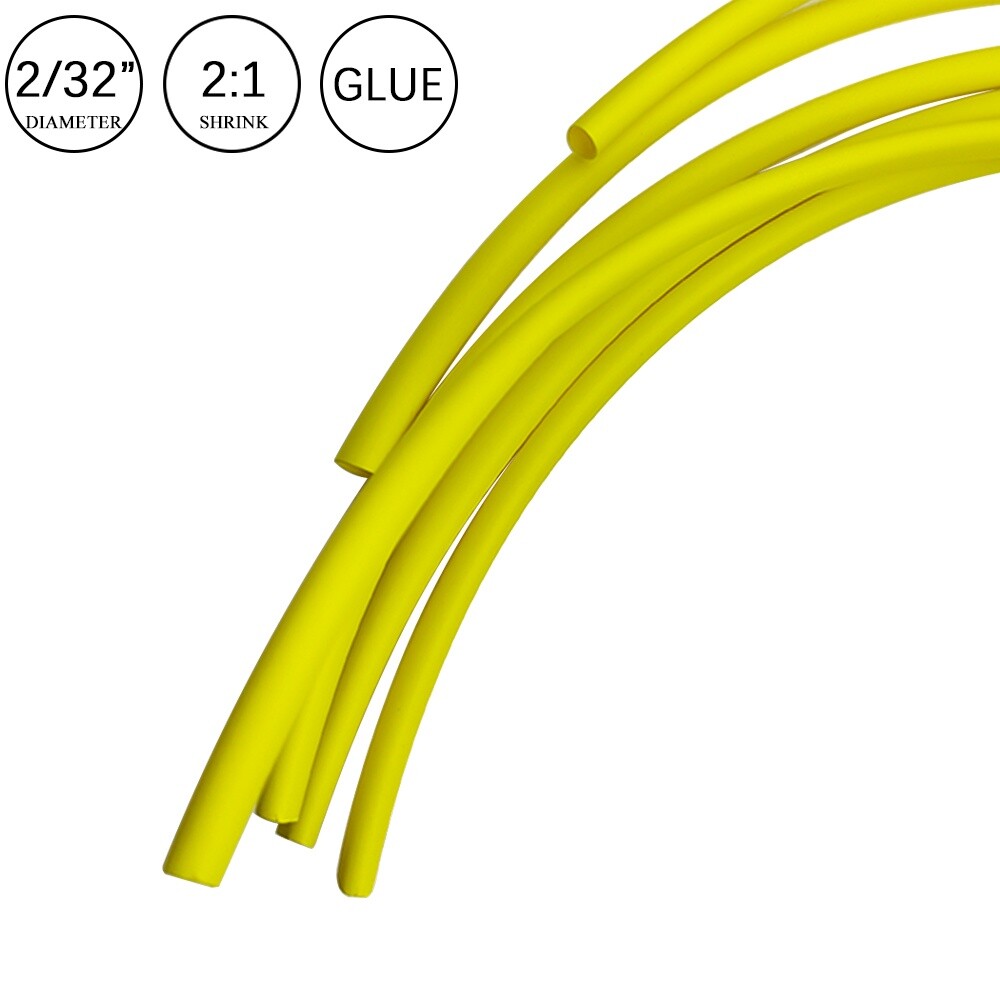 2:1 Heat Shrink Tubing Tube Yellow Glue Waterproof Dual Wall Wires Wrap