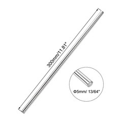 10Pack 300mmx5mm 304 Stainless Steel Rod Lathe Bar Stock for DIY Craft Tool