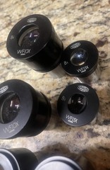 6 Olympus Microscope WFX Bi Eyepieces Magnification 10X & 15X- 47mm