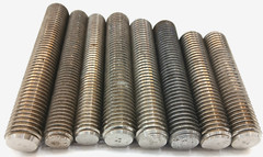 3/4″-10 THREAD STUDS (LOT OF 8) ASSORTED LENGTHS 3-1/2″ TO 4-1/2″