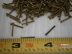 Machine Screws 00-90 x 7/16 Slot Head Fillister Brass Lot of 25 #2133
