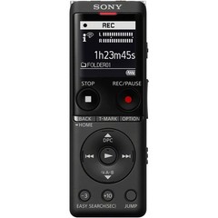 Sony ICD-UX570 Digital Voice Recorder (Black) + 16GB Memory Card – Basic Kit