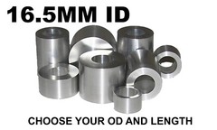 ALUMINUM 16.5MM ID X 24MM, 23MM, 22MM, 21MM, 20MM OR 19MM OD BUSHING SPACER