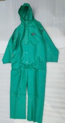 ALPHA SOLWAY CHEMMASTER GREEN COLLARED CHEMICAL COVERALL SIZE L