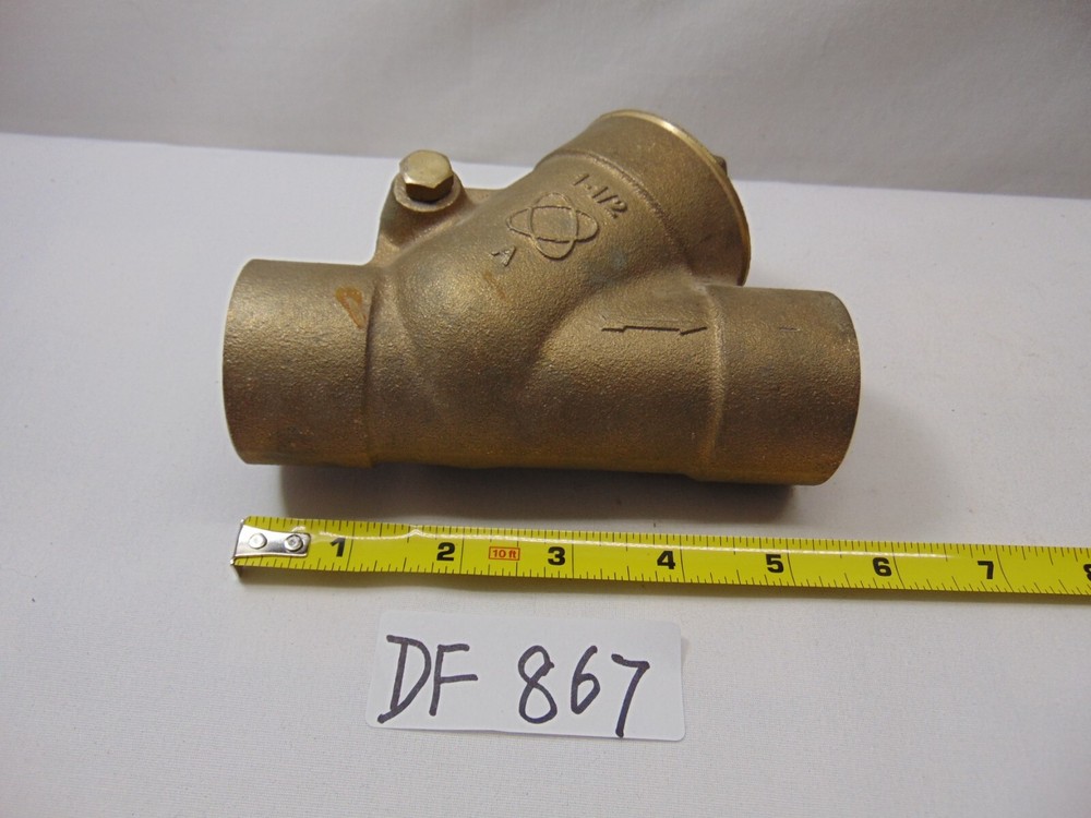 New NIBCO Brass Check Valve 200 CWP SI 1 1/2″ Horizontal Solder