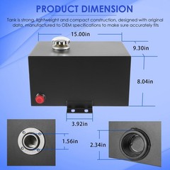5 Gallon Hydraulic Fluid Reservoir Tank with Outlet 0.75″ FNP & Inlet 1.5″ FNPT