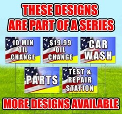 A/C SERVICE Yard Sign Corrugated Plastic Bandit Lawn Decoration USA
