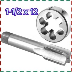 1-1/2 x 12 UNF Thread Tap and Round Die 1 1/2″-12 UNF Tap and Die Set Right Hand