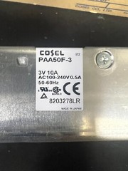 Cosel, PAA50F, Power Supply PAA Series 3V 10A AC100-240V 0.5A 50-60HZ