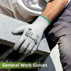 12 Pairs Cut Resistant Work Gloves Level 6 Abrasion Safety Grip General Use
