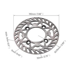 12 Rear Wheel 80/100-12 Tire 428-76T 190mm 110-140cc CRF70 KX65 DB14 XR70 15mm