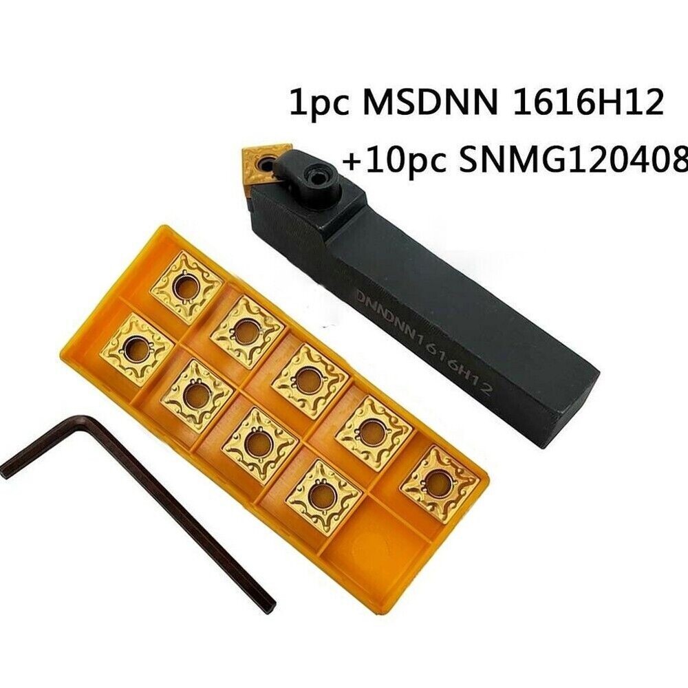 45° Holder + SNMG432 SNMG120408 Carbide Inserts MSDNN1616H12 Lathe Turning Tool