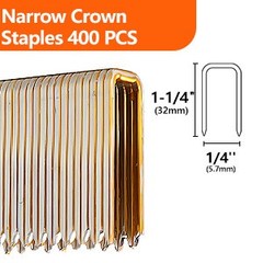 2000-Count 18 Gauge 1/4 Inch Narrow Crown Staples (1/2″+3/4″+1″+1-1/4″+1-1/2″),