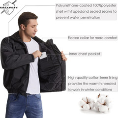 High Visibility Reflective Jackets for Men, Waterproof Safety Jacket for Men wit