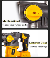 Cordless Rotary Hammer Drill 21V with Brushless Motor & Long Battery Life