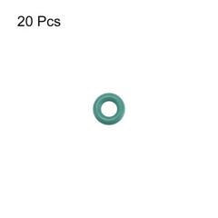Fluorinated Rubber O-Rings, 4X2X1mm Width, Sealing Ring, Green, 20pcs