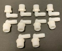 10 Pack 1/2″ MNPT Threaded x 1/2″ Barbed Plastic 90 Deg Male Elbow Hose Fittings