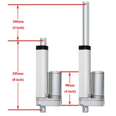 4″ Inch Linear Actuator 100mm Stroke 1500N 330 Pound Lift 12V DC Electric Motor