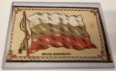 ANTIQUE c1910 CIGAR FELT TOBACCO FLAG 5.25″ X 8.5″ BULGARIA in GREAT CONDITION!