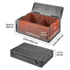 Uimoso 40Qt Foldable Insulated Food Pan Carrier Food Warmer Non-Electric EPP