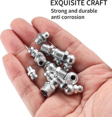100pcs Metric & SAE Hydraulic Lubrication Grease Zerk Fittings Assortment Set
