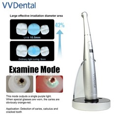VVDental Dental LED Curing Light 1 Sec 10.5mm Cure lamp 3000mW/cm² OLED Screen