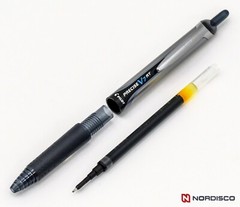 Pilot Precise V7 RT, 3 Pens With 4 Packs of Refills, Black Ink, 0.7mm Fine Point