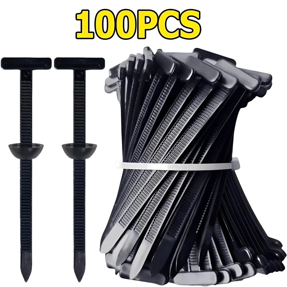100 PCS Nylon Universal Cable Tie Buckle，Heavy Duty Self-Locking Zip Ties Holder