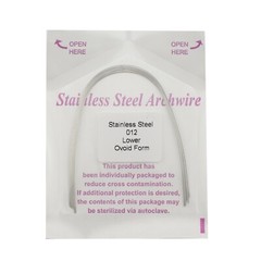Dental Orthodontic Arch Wires Stainless Steel Round Ovoid Form Upper Lower 012