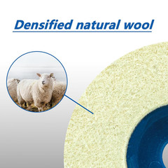10 Pcs 4-1/2 Inch Wool Felt Polishing Wheel Disc Wool Polishing Wheel Disc for 4