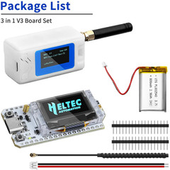 Meshtastic Heltec V3 ESP32 Lora 32 Dev-Board Kit 800Mah Battery Case SX1262 Tri-