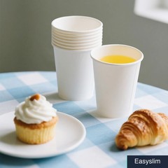 Disposable White Paper Coffee Cups 12 oz 300 Count Hot Beverages