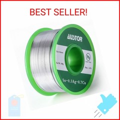 AUSTOR 0.8mm Lead Free Solder Wire with Rosin Core, 100g