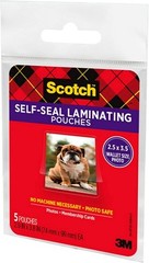 Scotch Self-Sealing Laminating Pouches, Wallet Photo Size, Single Pack, Clear