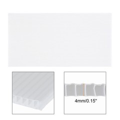 Corrugated Plastic Sheets,4mm White Blank Yard Lawn Signs,12Inch x 6Inch 5pcs